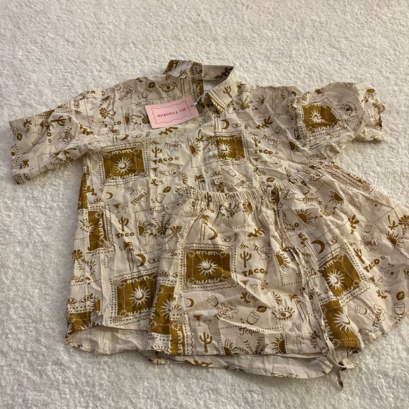 NWT By Frankie Taco and Lime print short set. Size Medium - Picture 4 of 5